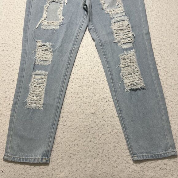 Princess Polly Women’s 4 (28x25) Straight Leg High Rise Ripped Denim Jeans - Picture 3 of 11